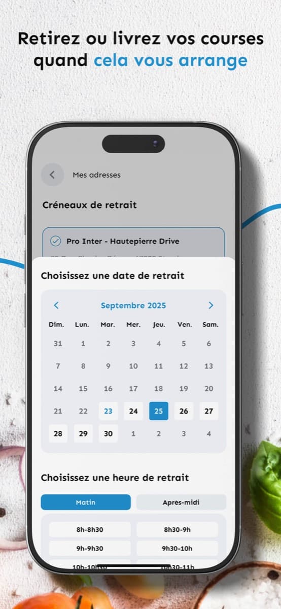 Récapitulatif retrait en magasin ou livraison à domicile avant paiement